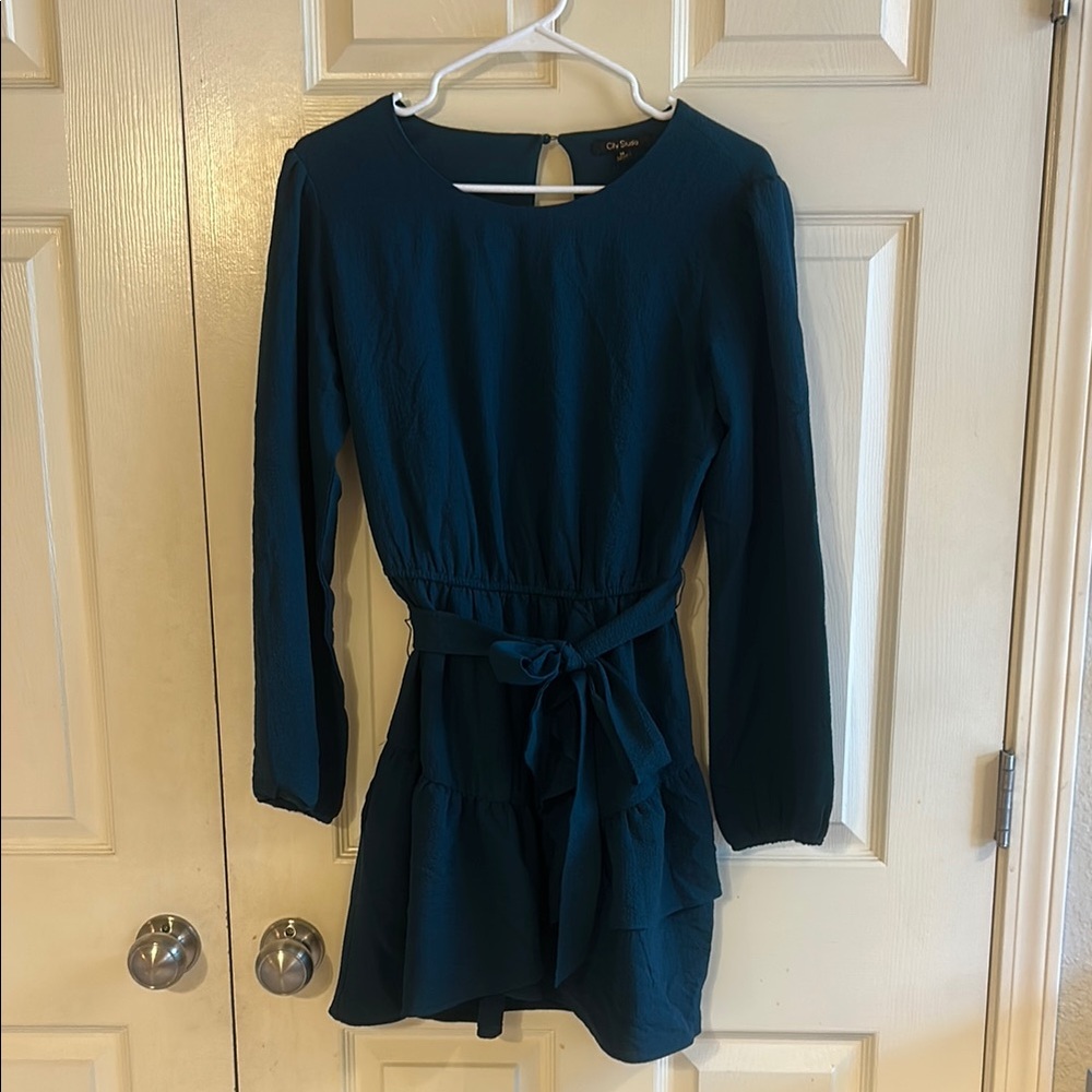 City Studio Teal Long Sleeve Dress